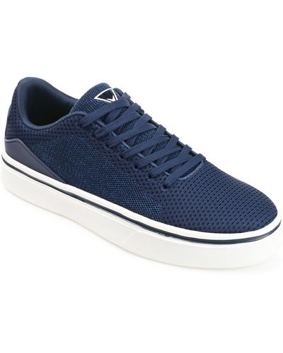 Vance Co. Desean Knit Casual Sneakers - Blue