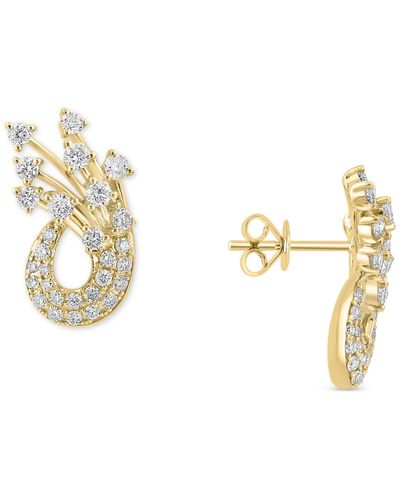 Effy Effy® Diamond Spray Drop Earrings (1-1/3 Ct. T.w.) In 14k Gold - Metallic