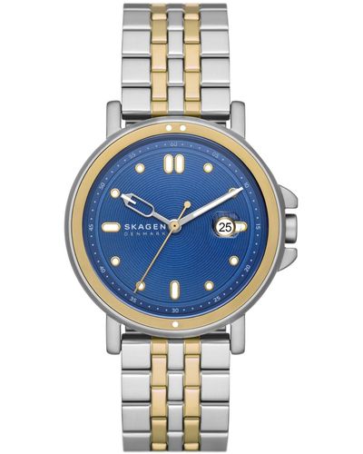 Skagen Signatur Sport Three Hand Date Stainless Steel Watch 40mm - Blue