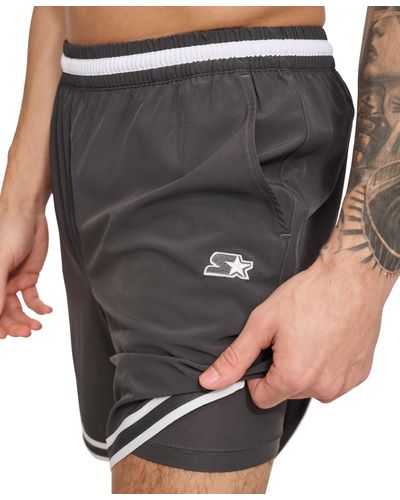 Starter Varsity Athletic Mesh Stretch 7" Shorts - Gray