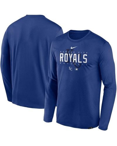 Nike Los Angeles Dodgers Authentic Collection Team Logo Legend Performance Long Sleeve T-shirt - Blue