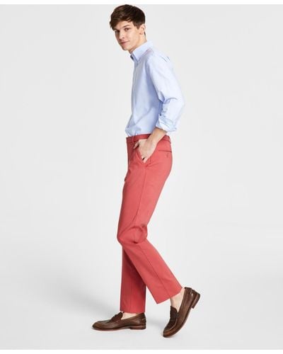 Tommy Hilfiger Modern-fit Th Flex Stretch Solid Performance Pants - Red