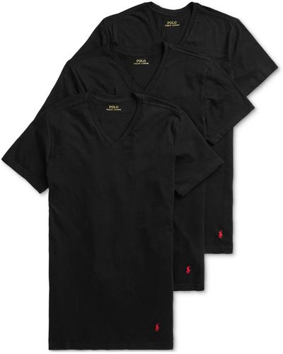 Polo Ralph Lauren V-neck Classic Undershirt 3-pack - Black