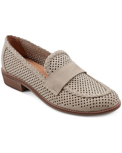 Earth Evvie Round Toe Slip-on Casual Loafers - Brown