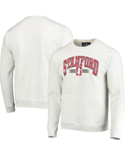 League Collegiate Wear Stanford Cardinal Upperclassman Pocket Pullover Sweatshirt - White