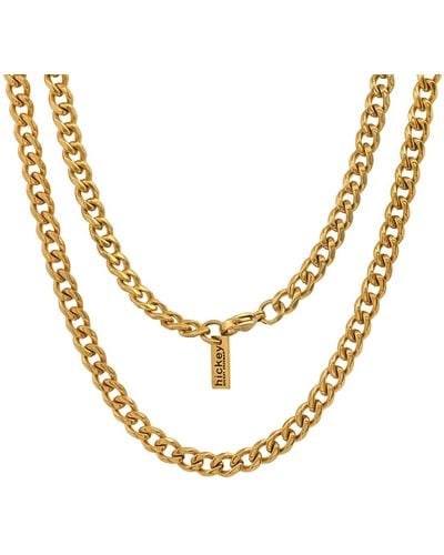 Hickey Freeman Hickey By 18k Plated Cuban Link Chain Necklace - Metallic