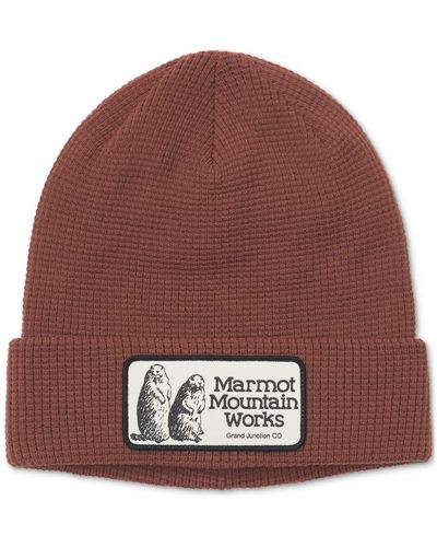 Marmot Haypress Waffle-knit Beanie - Red