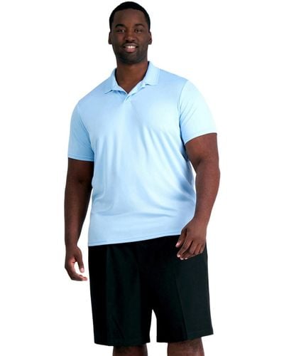 Haggar Big & Tall Cool 18 Pro Classic-fit Stretch Pleated 9.5" Shorts - Black