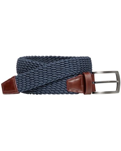 Johnston & Murphy Stretch Knit Belt - Blue