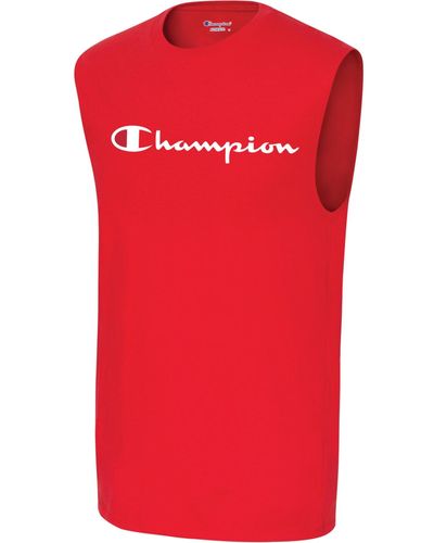 Champion Logo Sleeveless T-shirt - Red