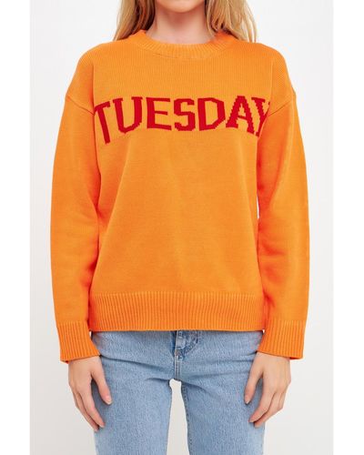 English Factory Weekend Sweater - Orange