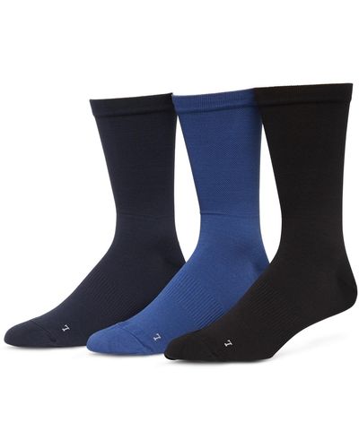 Perry Ellis 3-pack Pique Flat Socks - Blue