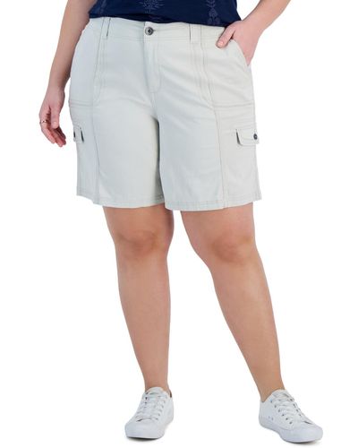 Style & Co. Plus Size Comfort-waist Cargo Shorts - Natural