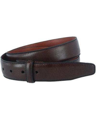 Trafalgar Pebble Grain Leather 35mm Harness Belt Strap - Brown