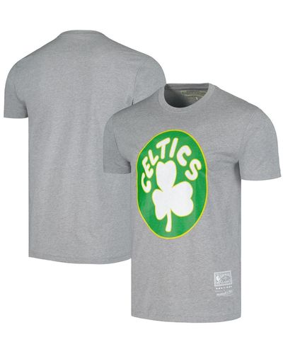 Mitchell & Ness And Boston Celtics Hardwood Classics Mvp Throwback Logo T-shirt - Gray