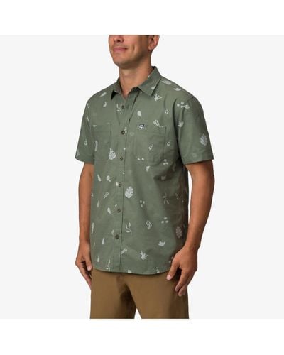 Reef Bloom Short Sleeves Woven Shirt - Green