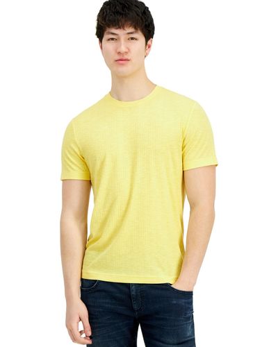 INC International Concepts Ribbed T-shirt - Yellow