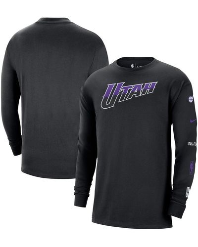 Nike Utah Jazz 2023/24 City Edition Max90 Expressive Long Sleeve T-shirt - Blue