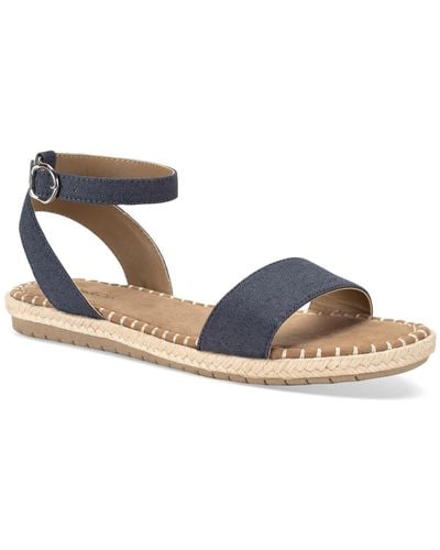 Style & Co. peggyy Ankle-strap Espadrille Flat Sandals - Blue
