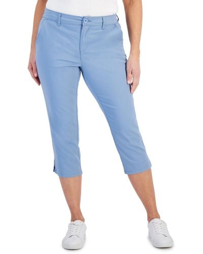 Style & Co. Mid-rise Comfort Waist Capri Pants - Blue