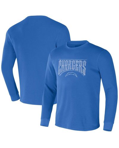 Fanatics Nfl X Darius Rucker Collection By Los Angeles Chargers Long Sleeve Thermal T-shirt - Blue