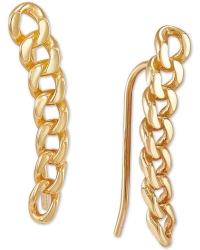 Macy's Curb Link Chain Ear Climbers - Metallic