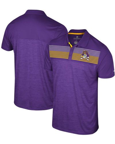 Colosseum Athletics Ecu Pirates Langmore Polo Shirt - Purple