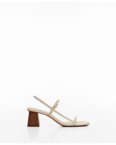 Mango Block-heel Sandals - White