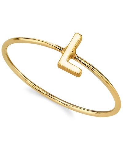 2028 14k Gold-tone Initial Ring - Metallic