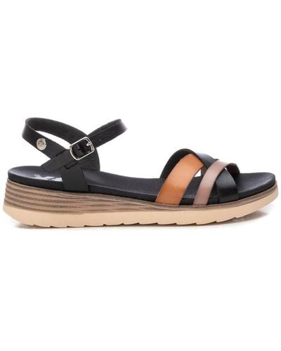 Xti Low Wedge Strappy Sandals By - Black