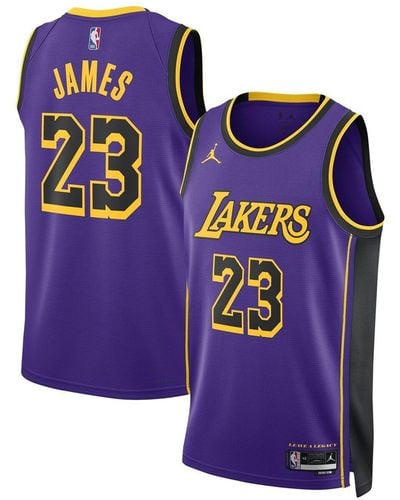 Nike And Lebron James Los Angeles Lakers Swingman Jersey - Purple