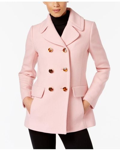 Kate Spade Double-breasted Peacoat - Pink