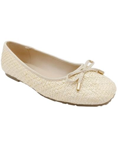 Kenneth Cole Elstree Square Toe Ballet Flats - White
