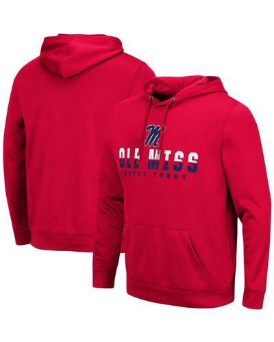 Colosseum Athletics Ole Miss Rebels Lantern Pullover Hoodie - Red