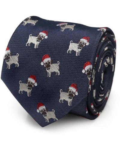 Cufflinks Inc. Santa Pug Tie - Blue