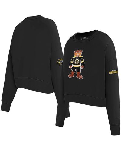 Pro Standard Boston Bruins Mascot Crewneck Pullover Sweatshirt - Black