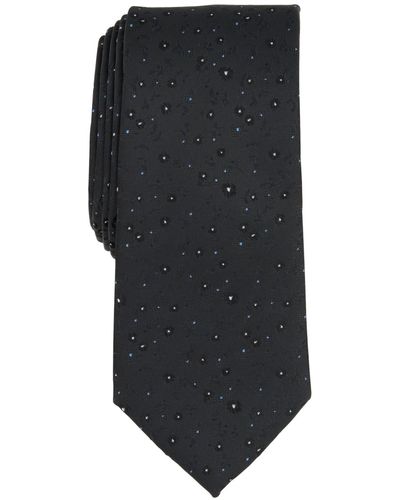 BarIII White-dot Floral Tie - Black