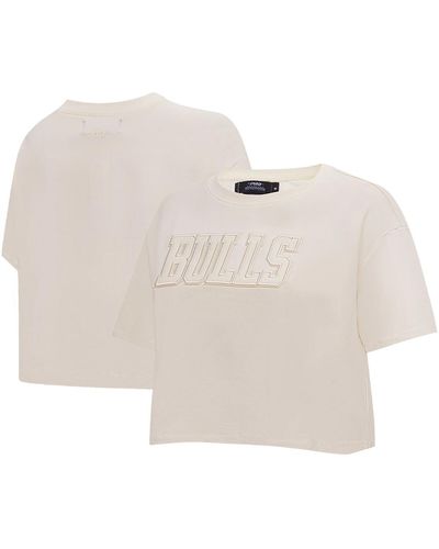 Pro Standard Chicago Bulls Neutral Boxy Crop T-shirt - White