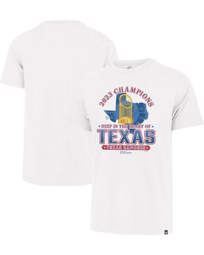 '47 Texas Rangers 2023 World Series Champions Local Playoff Franklin T-shirt - White