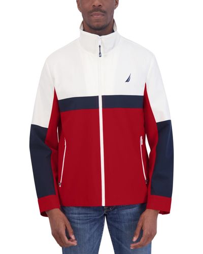 Nautica Colorblocked Golf Jacket - Red