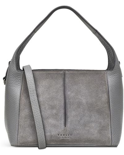Radley Hillgate Place Suede Small Ziptop Grab - Gray