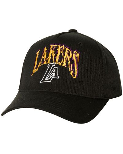 Mitchell & Ness Los Angeles Lakers Suga X Nba By Capsule Collection Glitch Stretch Snapback Hat - Black