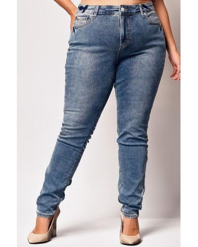 Slink Jeans Plus Size High Rise Skinny Jeans - Blue