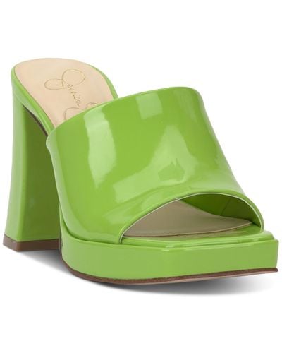 Jessica Simpson Kashet Block Heel Sandals - Green