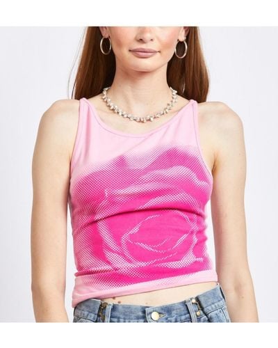emory park Annie Boat Neck Tank - Pink