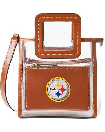 STAUD Pittsburgh Steelers Clear Mini Shirley Bag - Brown