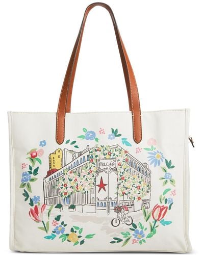 Macy's Flower Show Coated Canvas Tote - Metallic