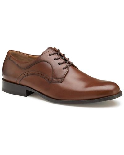 Johnston & Murphy Harmon Plain Toe Oxford Shoes - Brown