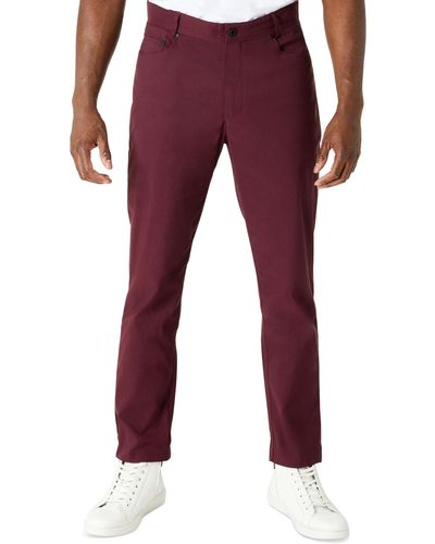 Kenneth Cole Slim-fit 5-pocket Tech Pants - Red