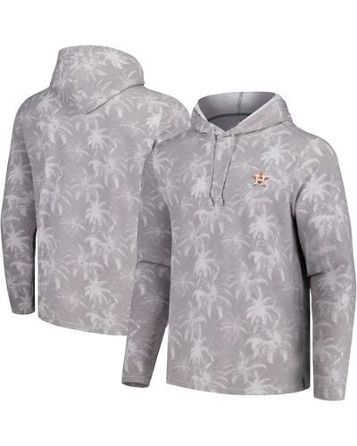 Tommy Bahama Houston Astros Palm Frenzy Hoodie Long Sleeve T-shirt - Gray
